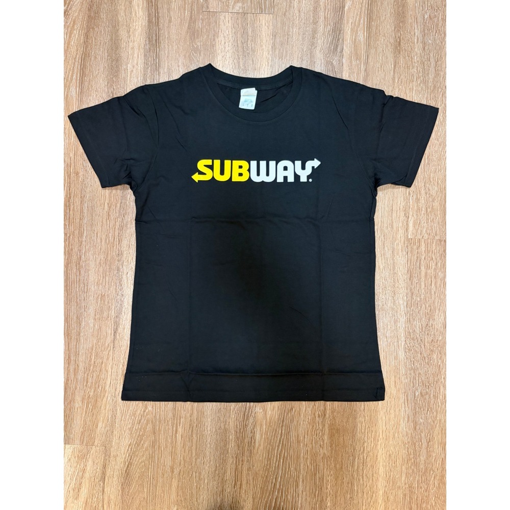 Subway Restaurant Logo Graphic T-Shirt Mens‎ Large Black Short Sleeve Crewneck